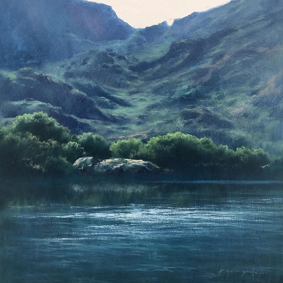 Lago de Sanabria - Óleo sobre madera preparada - 30x30